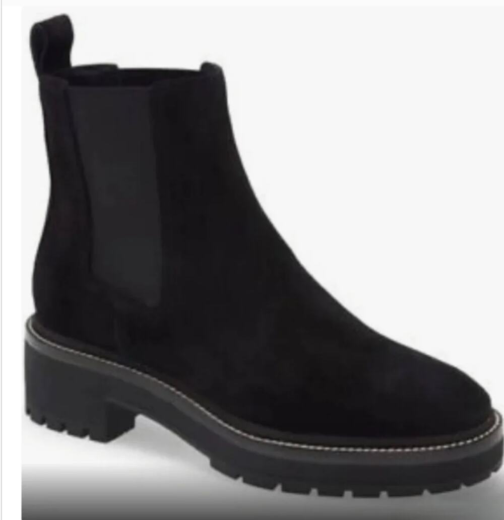 Tory Burch Chelsea Lug 50mm Suede Bootie 8.5